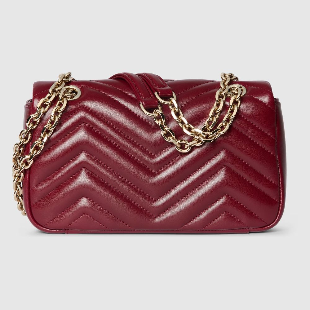 Gucci Wine Leather Crossbody Bag-1