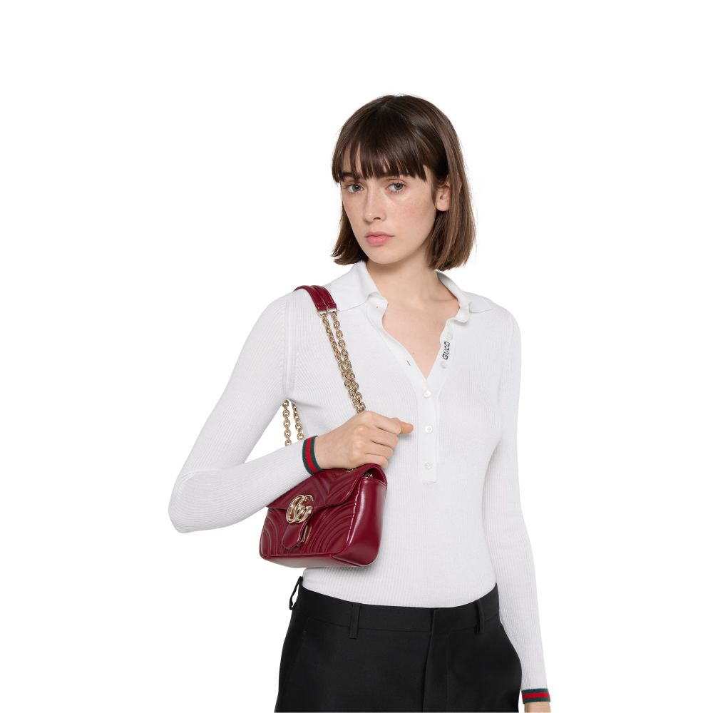 Gucci Wine Leather Crossbody Bag-6