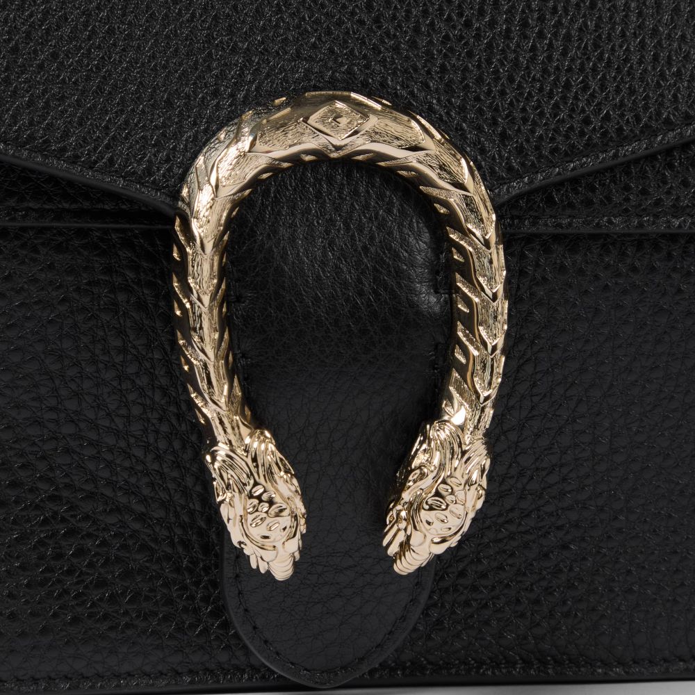 Gucci Crystal Dragon Black Leather Crossbody Bag-5