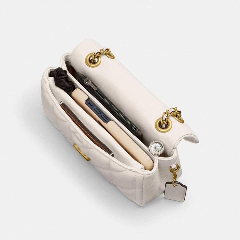 Coach Tabby 26 With Pillow Quilting White Shoulder Bag-3