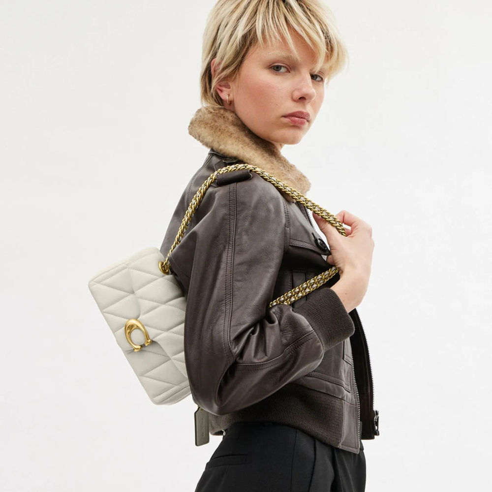 Coach Tabby 26 With Pillow Quilting White Shoulder Bag-5