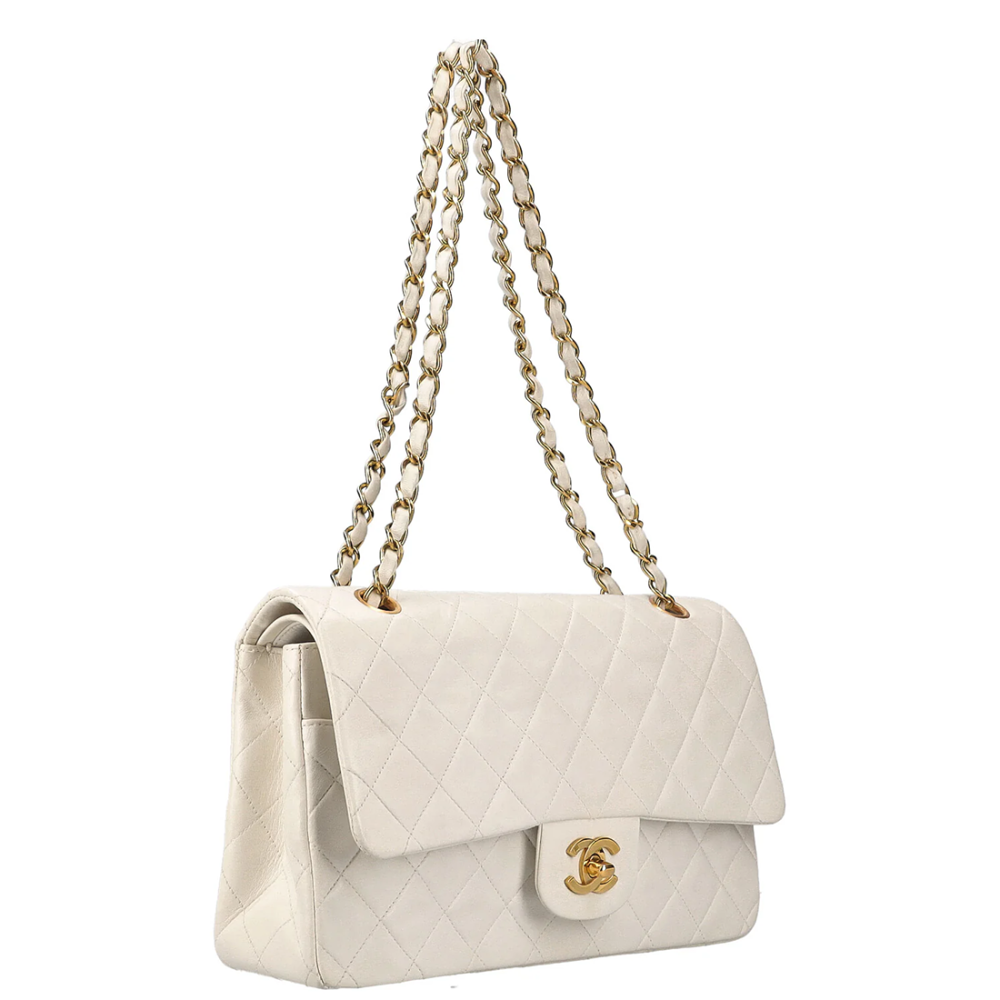 Chanel Jumbo Classic White Flap Bag-2