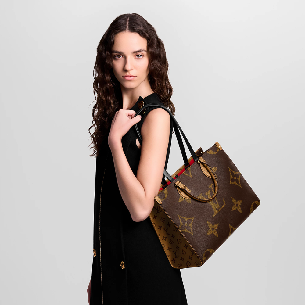 Louis Vuitton Onthego MM Brown Tote Bag-6