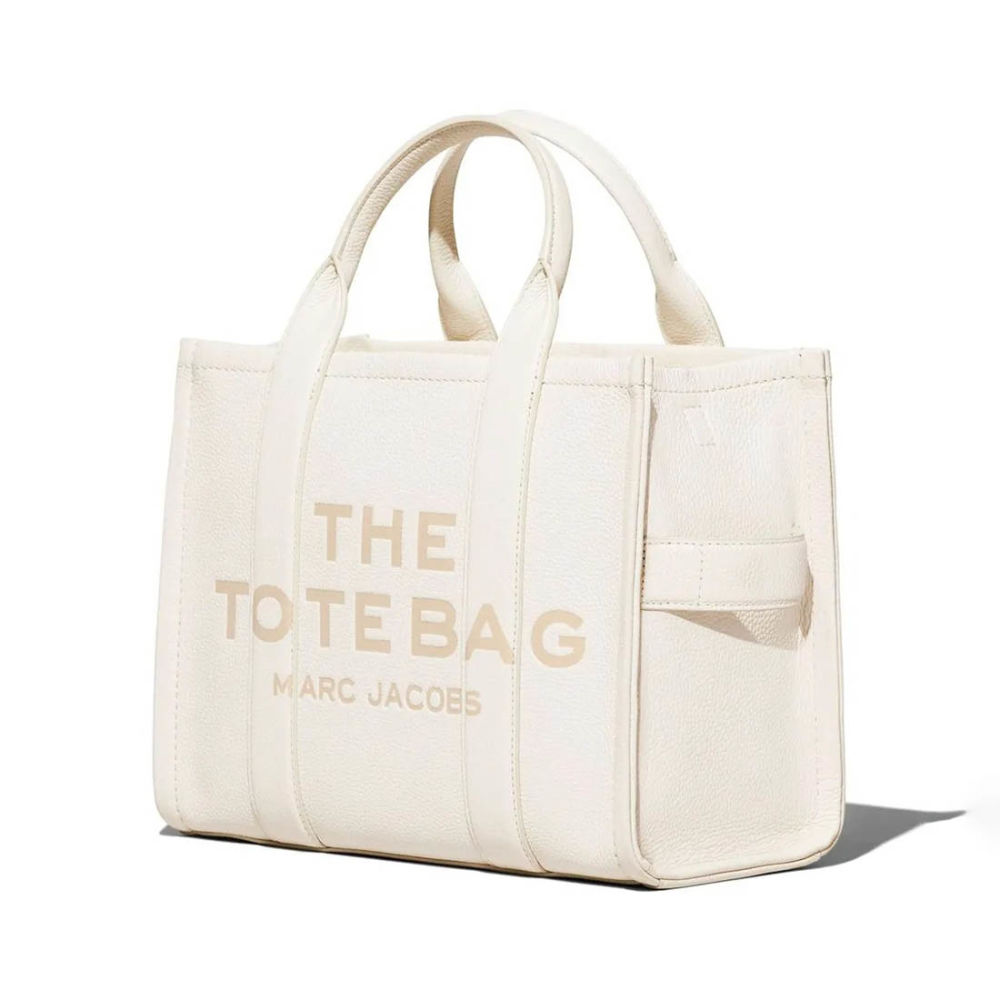 Marc Jacobs Canvas White Leather Tote Bag-thumb-1