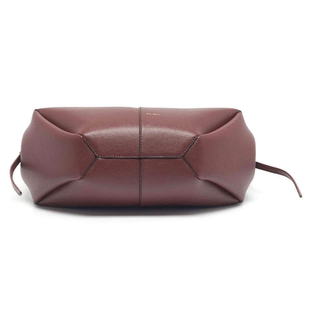 Polene Grained Wine Leather Tote Bag-3
