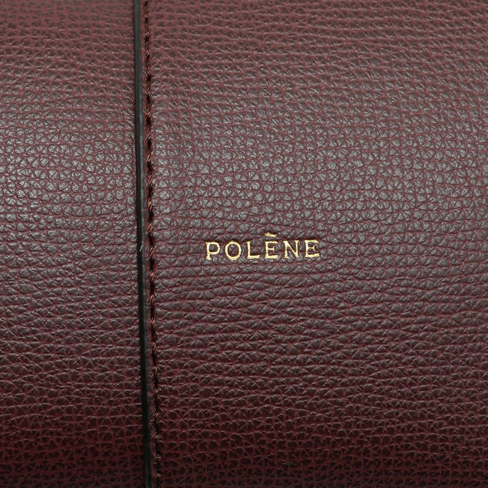 Polene Grained Wine Leather Tote Bag-4