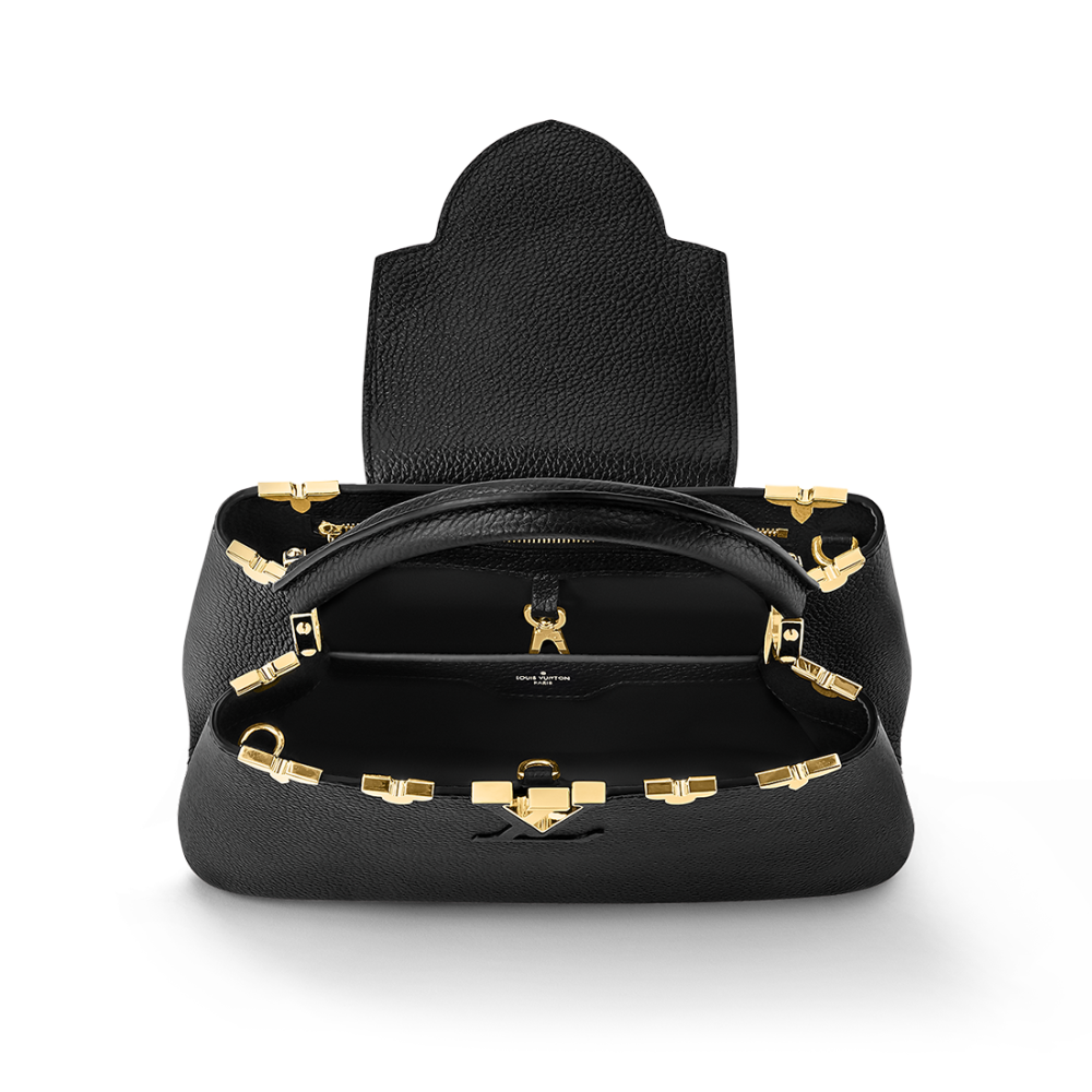 Louis Vuitton Capucines Black Shoulder Bag-3