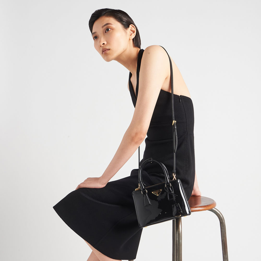 Prada Galleria Saffiano Black Shoulder Bag-6