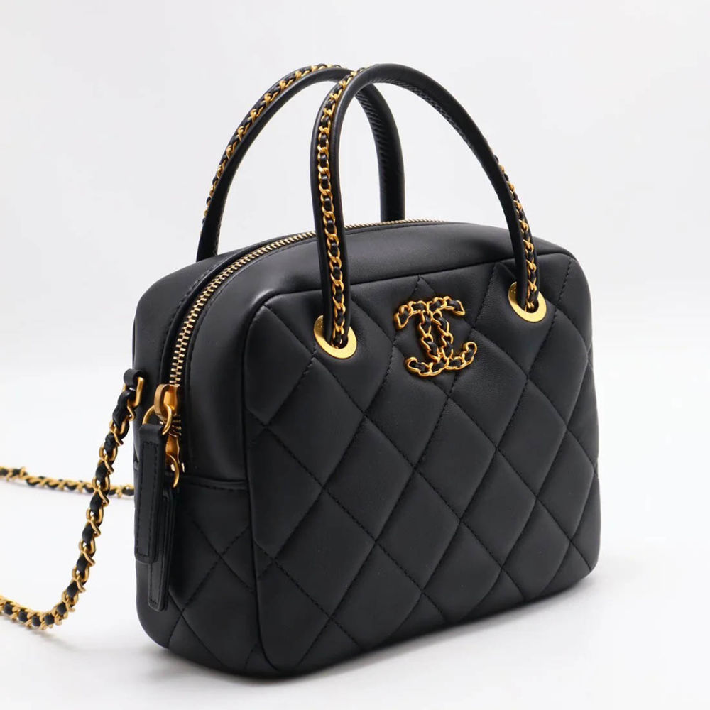 Chanel Small Black Bowling Bag-1