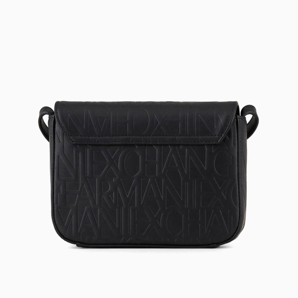 Armani Exchange Emboss Logo Black Sling Bag-thumb-2