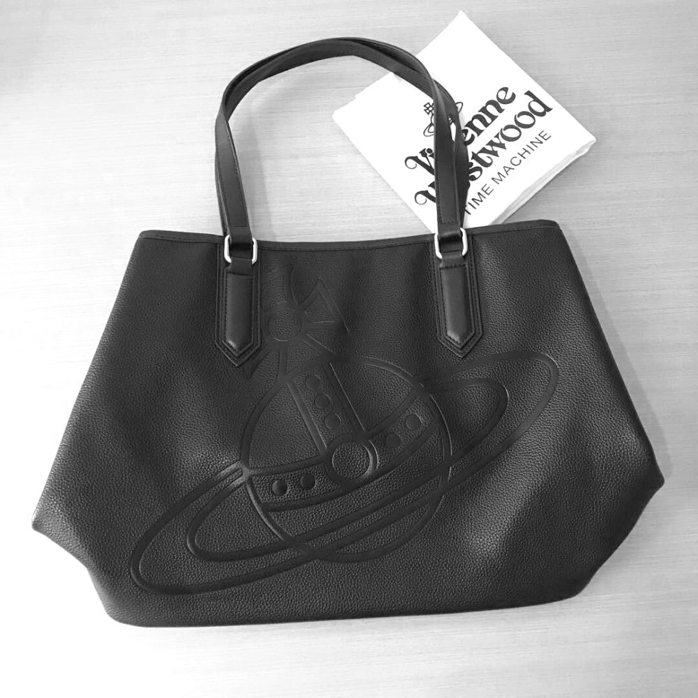 Vivienne Westwood Hamilton Black Tote Bag-6