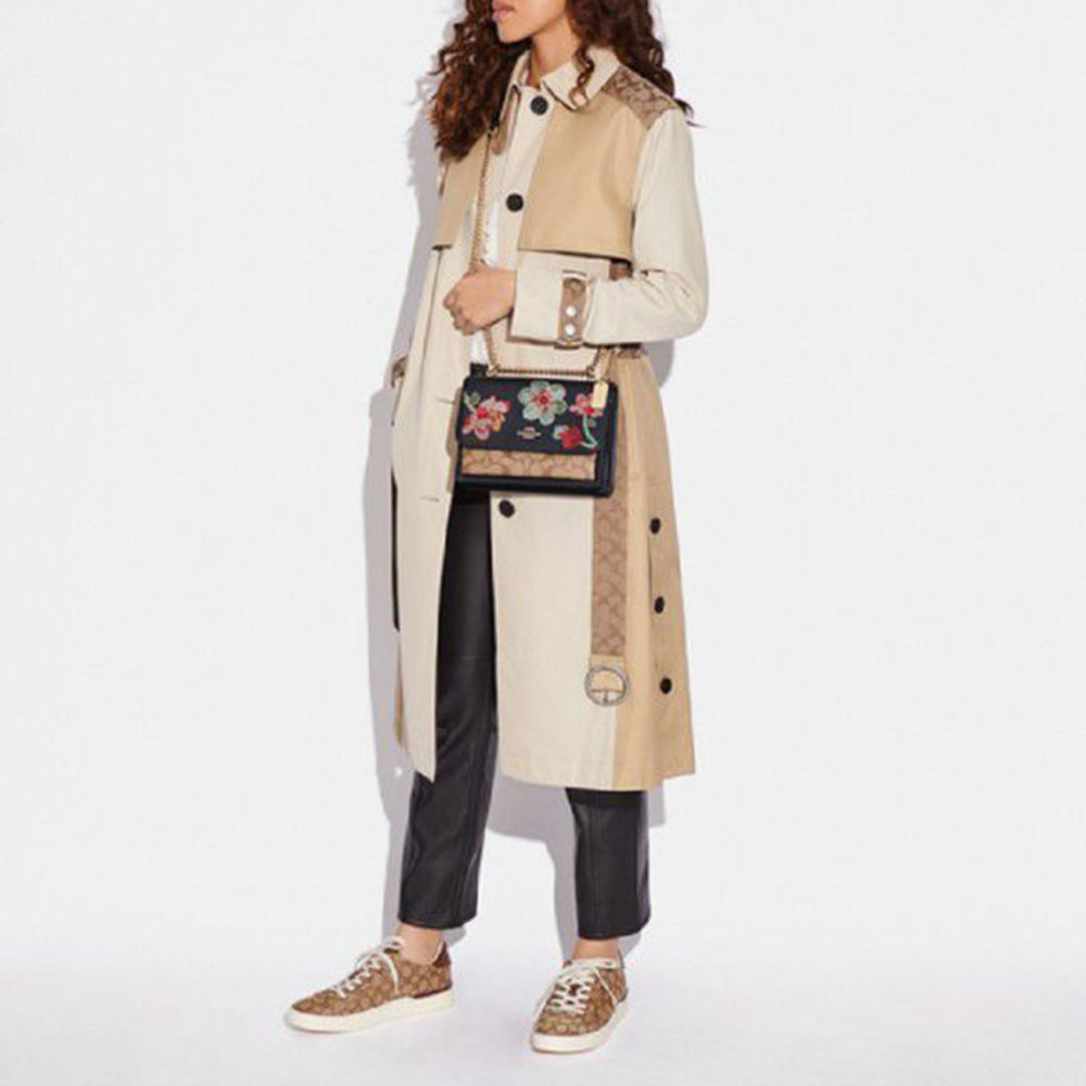 Coach Flower Print Black Shoulder Bag-2