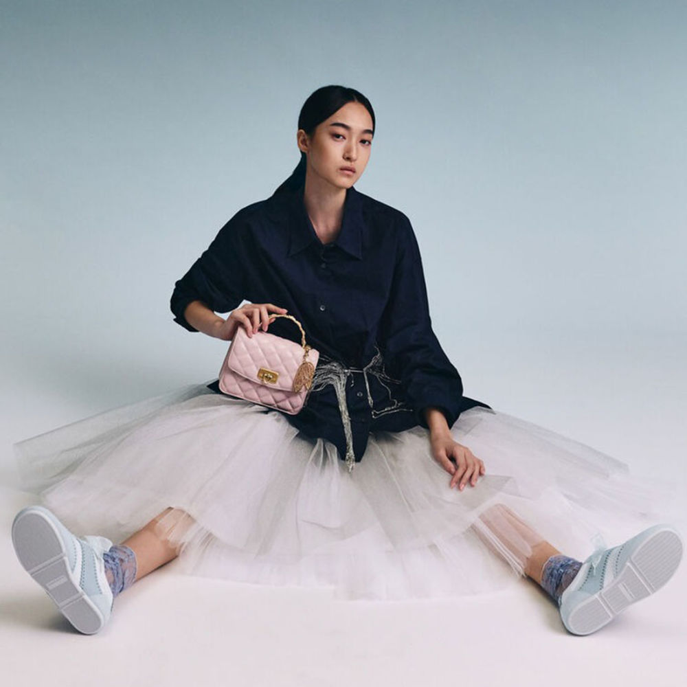 Charles & Keith Cressida Quilted Qiki Pink Sling Bag-9