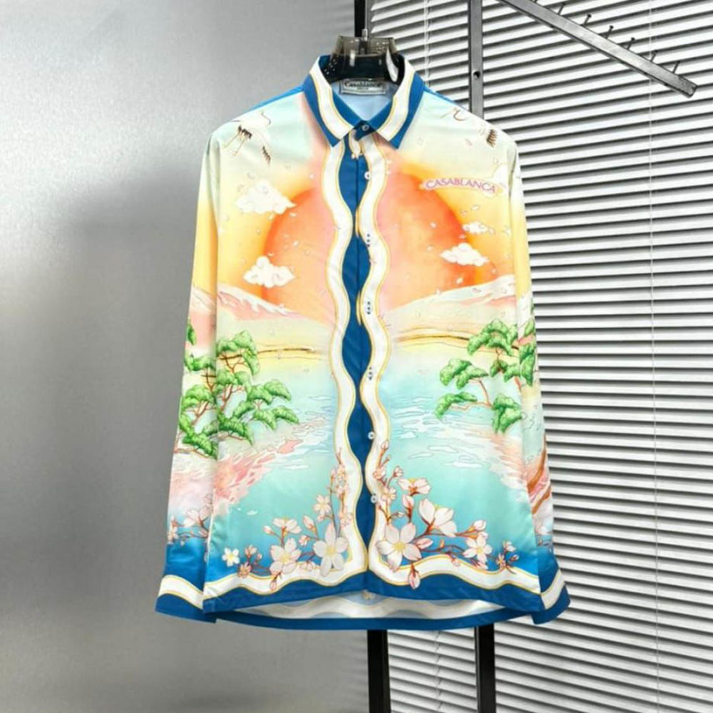 Casablanca Tennis Club Silk Shirt-thumb-2