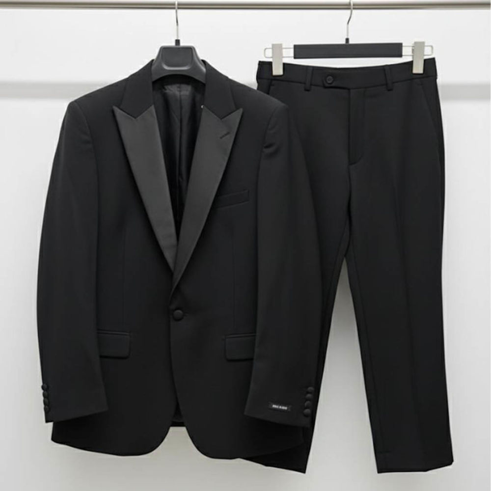 Balmain Paris Black Premium Tuxedo Suit-4