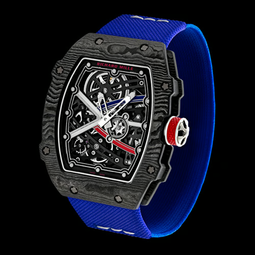 Richard Mille RM 67 RM67-02 Black Dial and Blue Strap Mens Watch-4
