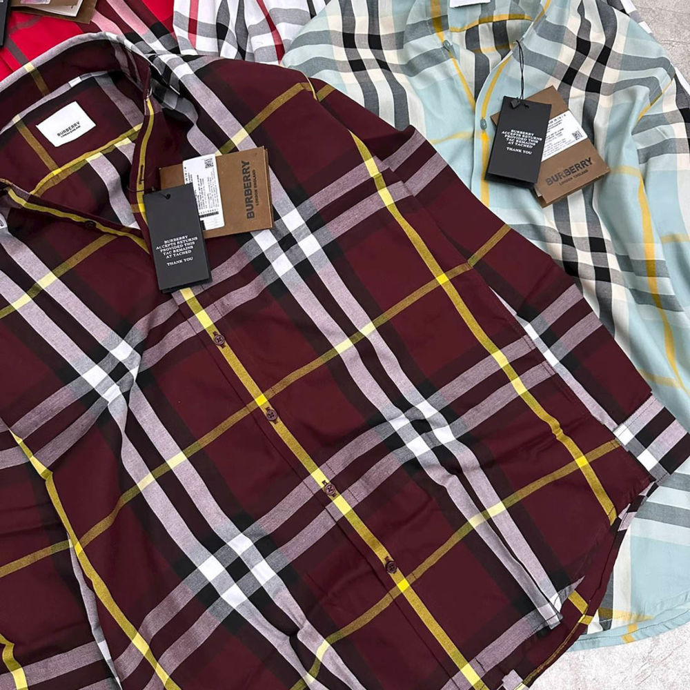 Burberry Checked White Premium Shirt-1