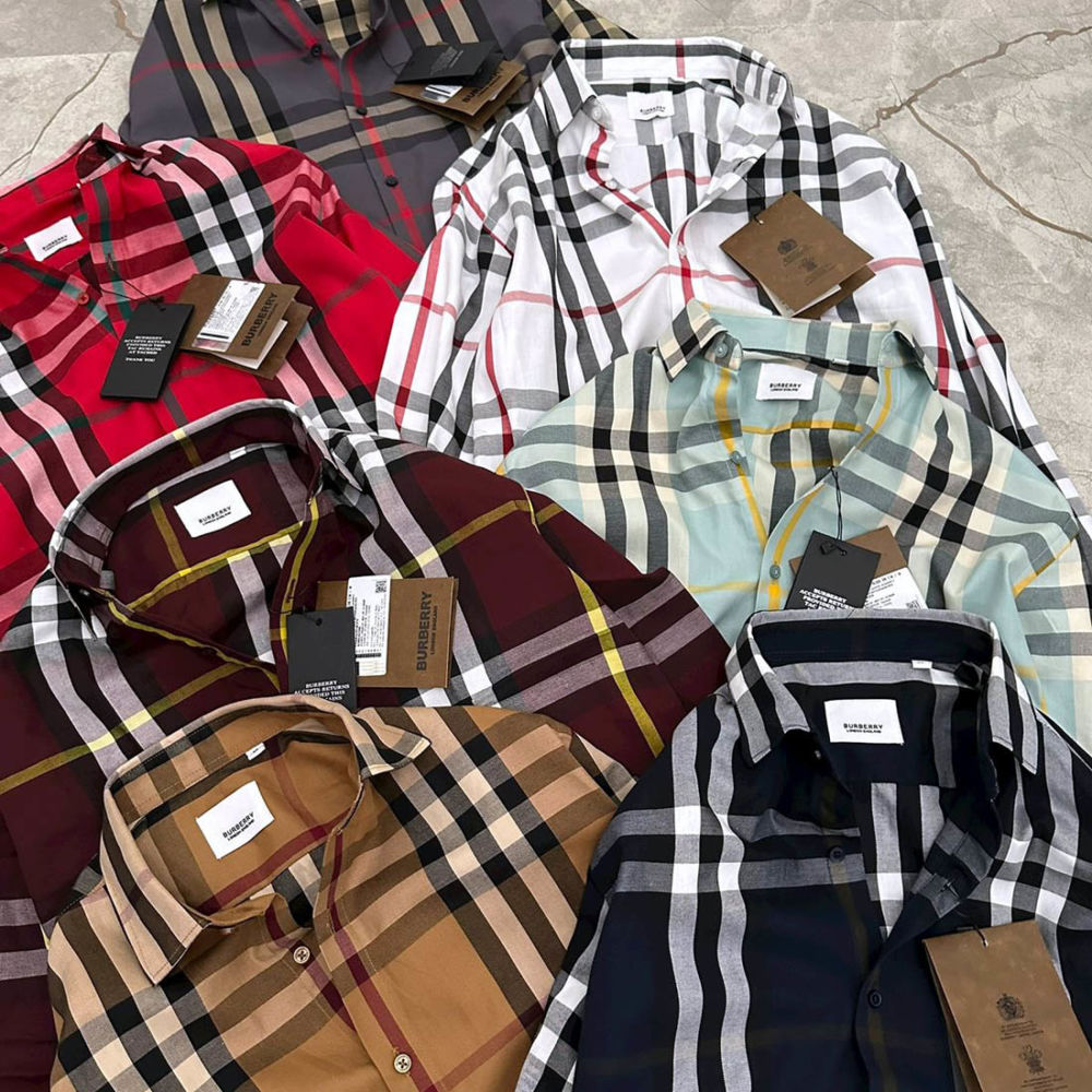 Burberry Checked Red Premium Shirt-5