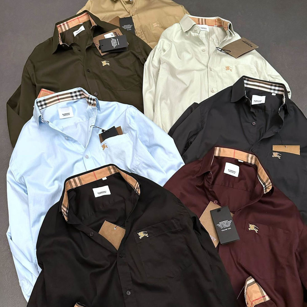 Burberry Sky Blue Premium Quality Shirt-3