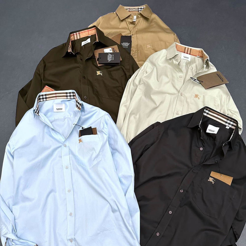 Burberry Sky Blue Premium Quality Shirt-4