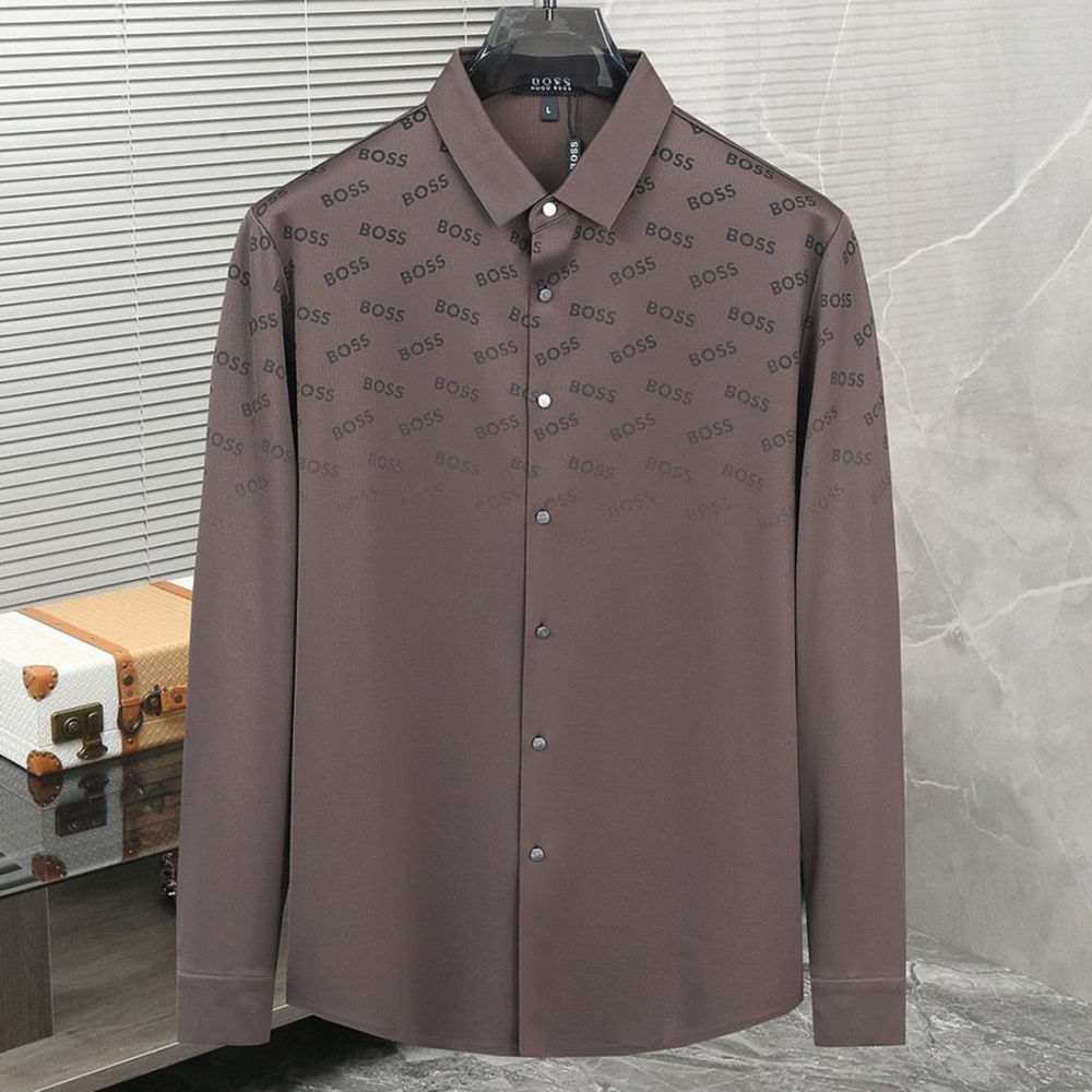 Hugo Boss Beige Premium Quality Shirt-thumb-0