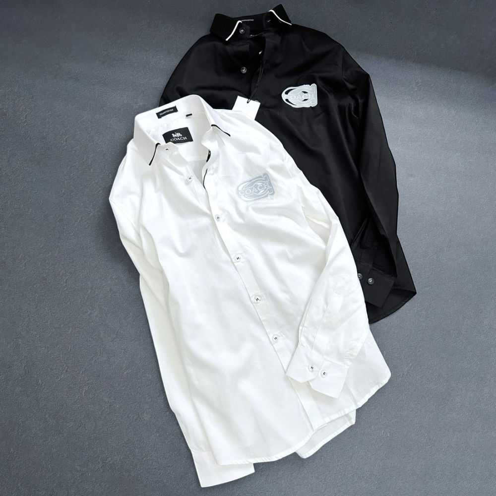 Coach Embroidered White Premium Cotton Shirt-7