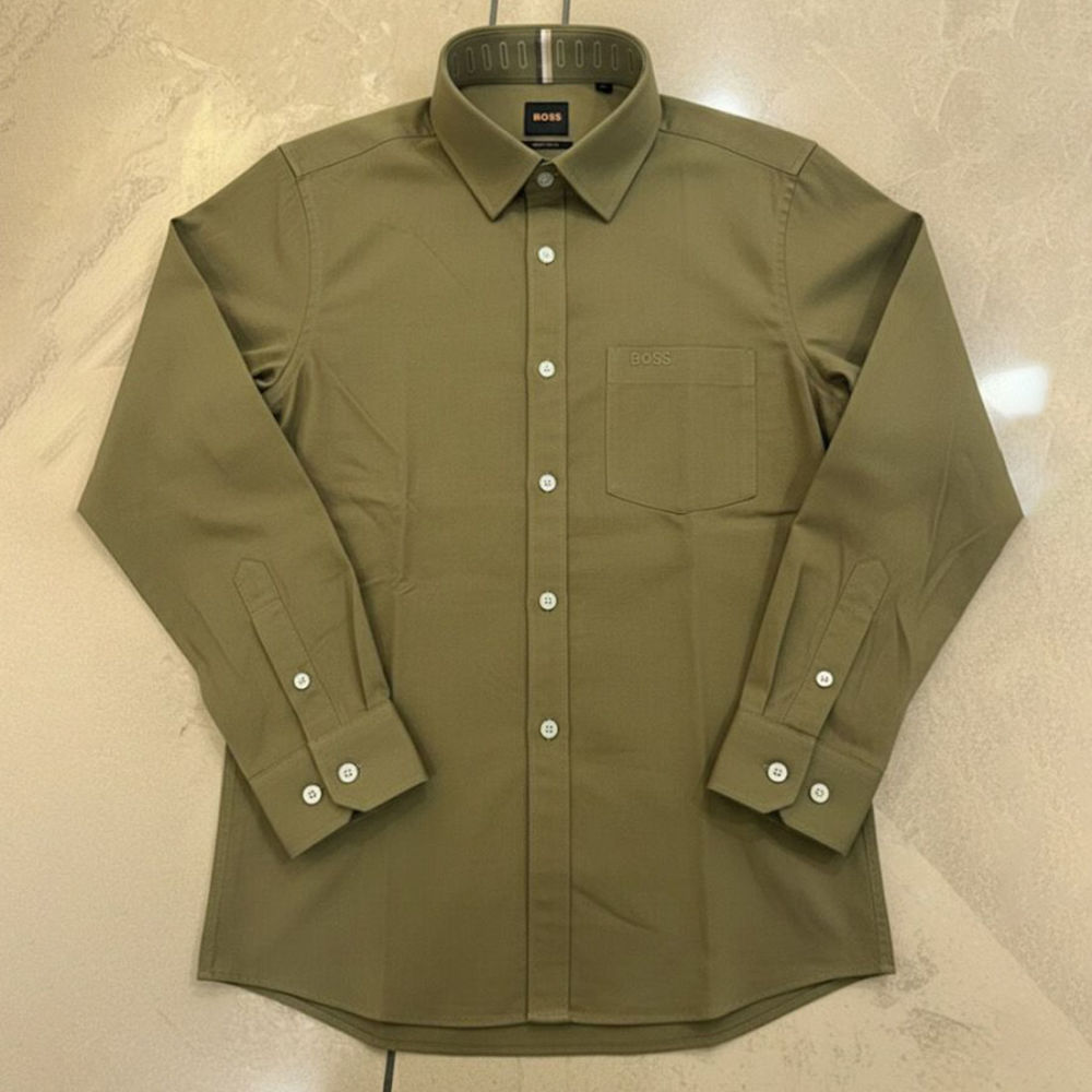 Hugo Boss Olive Premium Quality Shirt-1