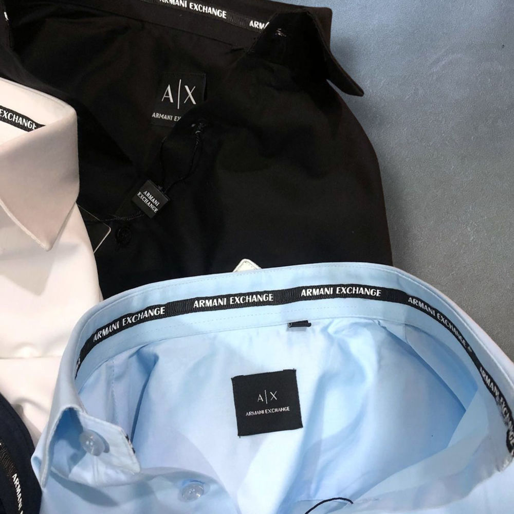 Armani Exchange Sky Blue Cotton Shirt-1