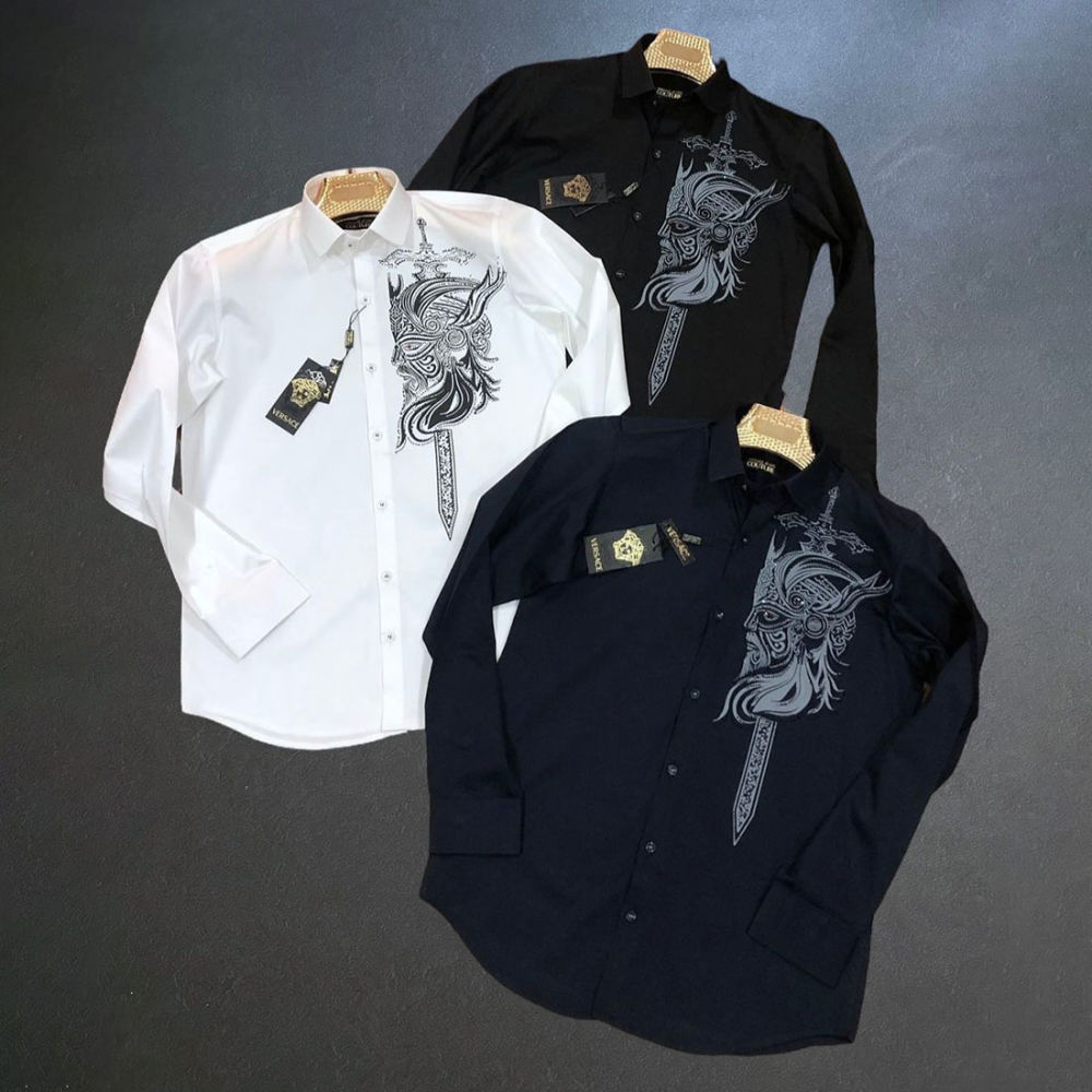 Versace Black Premium Cotton Shirt-6