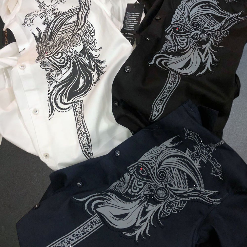 Versace Black Premium Cotton Shirt-2