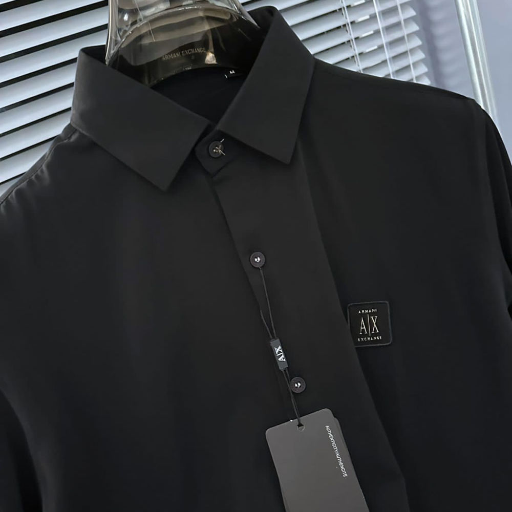 Armani Exchange Black Cotton Shirt-2