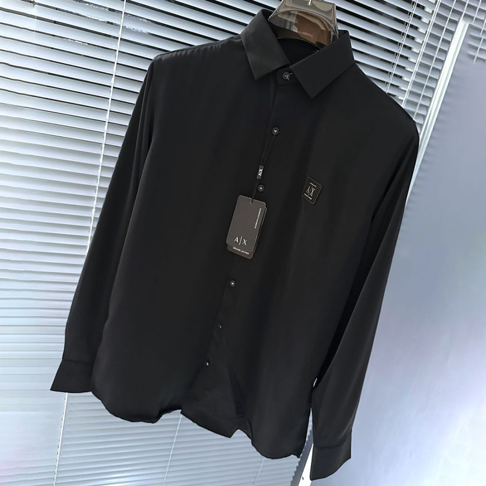 Armani Exchange Black Cotton Shirt-3