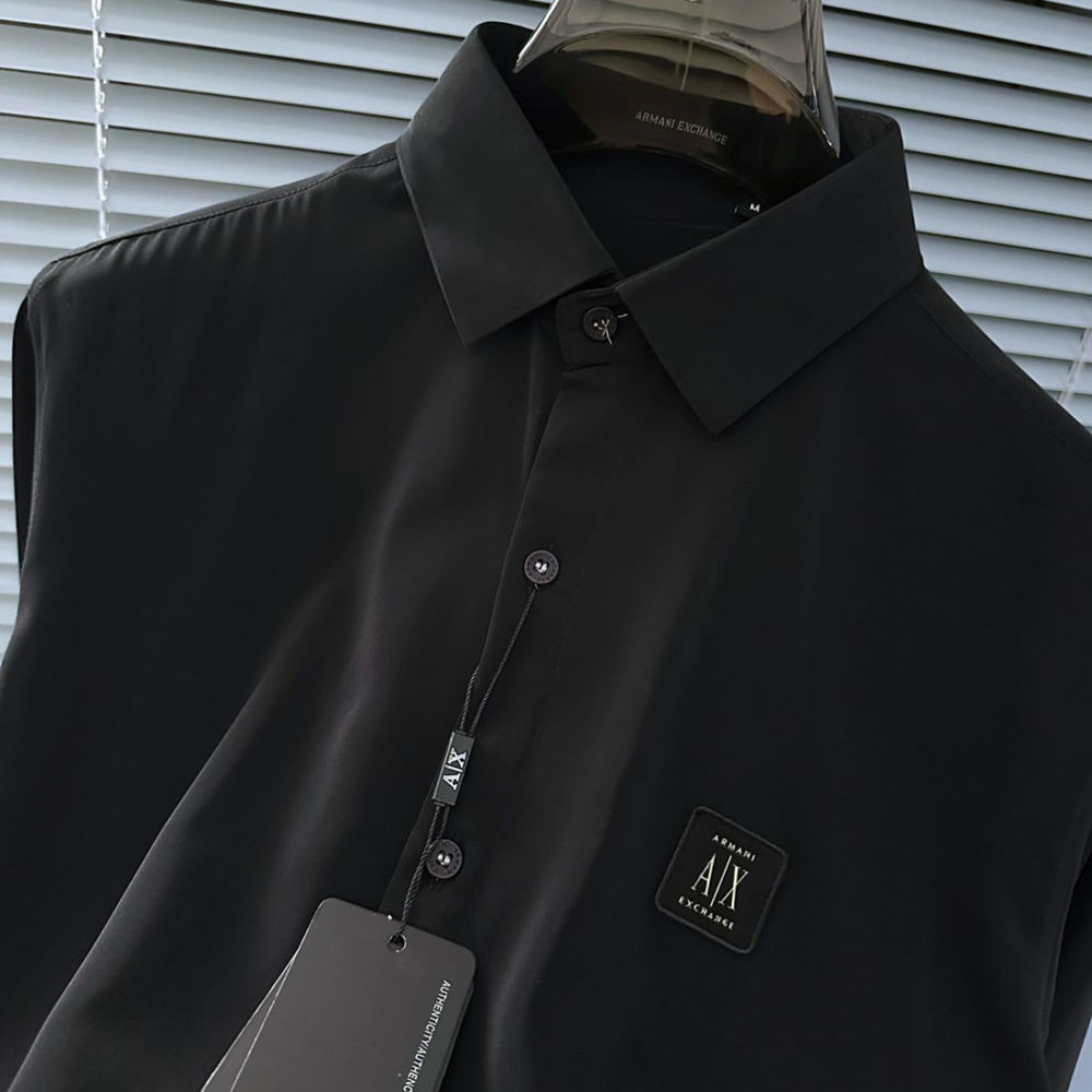 Armani Exchange Black Cotton Shirt-1