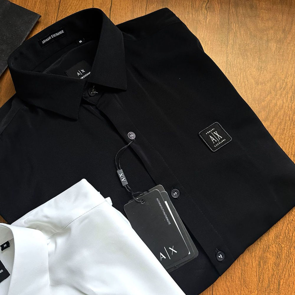 Armani Exchange Black Cotton Shirt-6