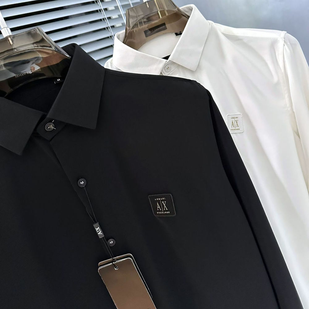 Armani Exchange Black Cotton Shirt-5