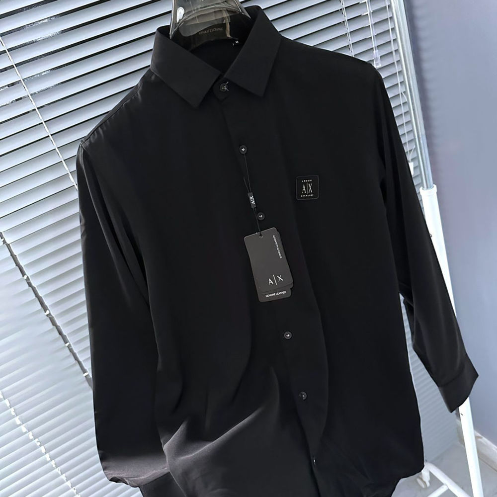 Armani Exchange Black Cotton Shirt-4