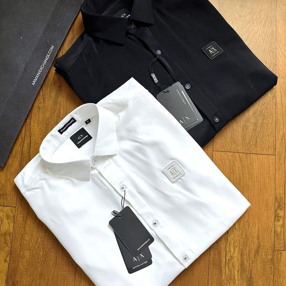 Armani Exchange Black Cotton Shirt-10