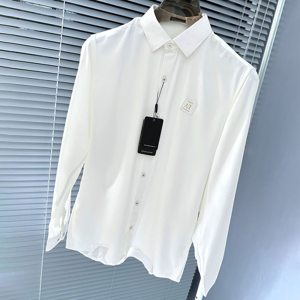 Armani Exchange White Cotton Shirt-4