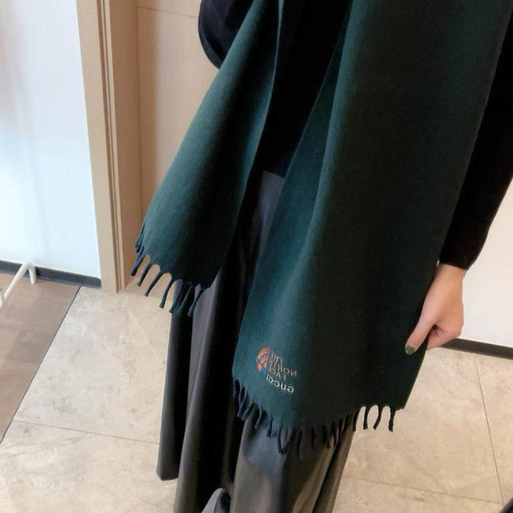 Gucci GG Monogram Warm Green Woolen Stole-2