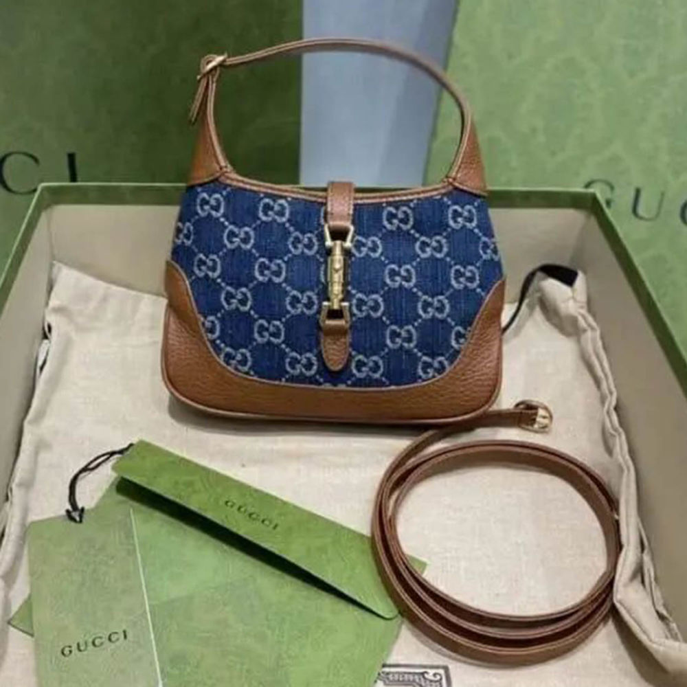 Gucci Jackie 1961 Blue Mini Shoulder Bag-thumb-0