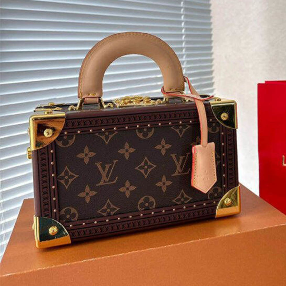 Louis Vuitton Ebene Monogram Coated Canvas Petite Valise Brown Handle Bag-thumb-0