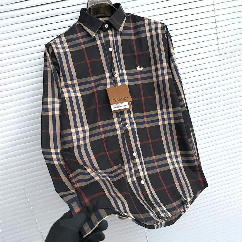 Burberry Checked Black Premium Shirt-thumb-0