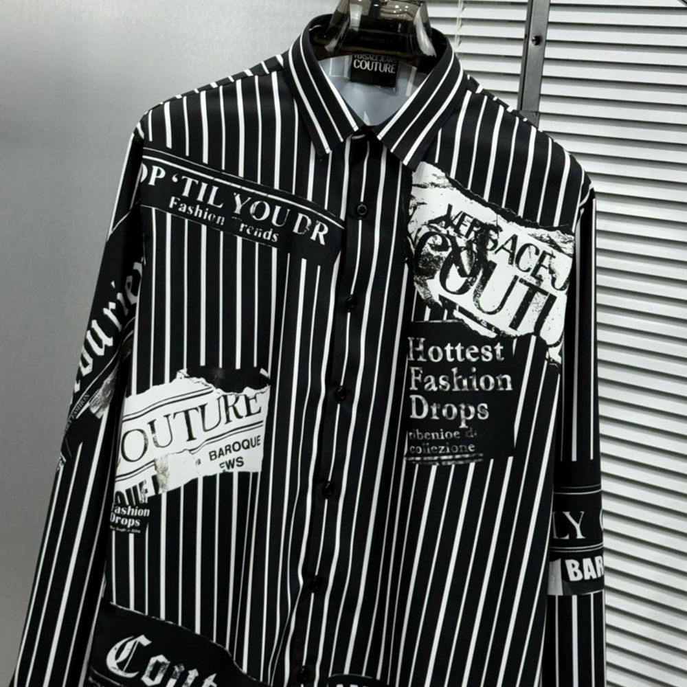 Versace Black Premium Cotton Shirt-2