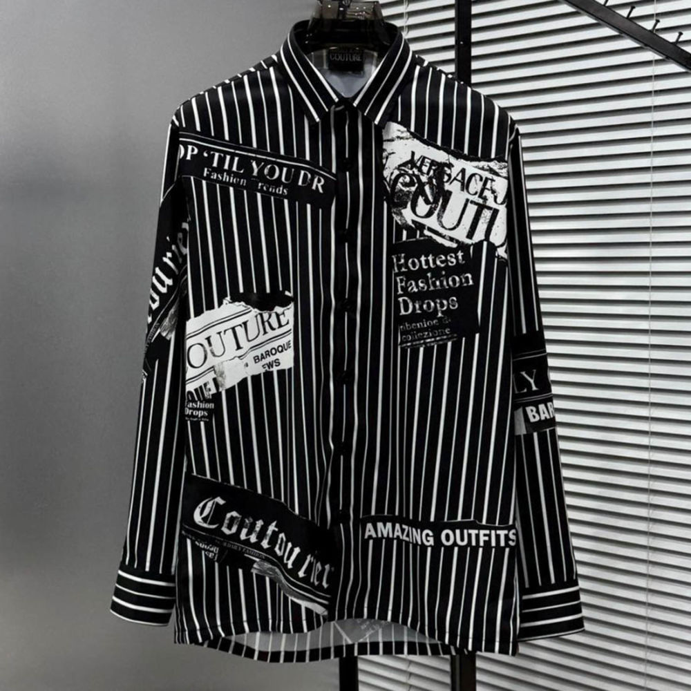 Versace Black Premium Cotton Shirt-1