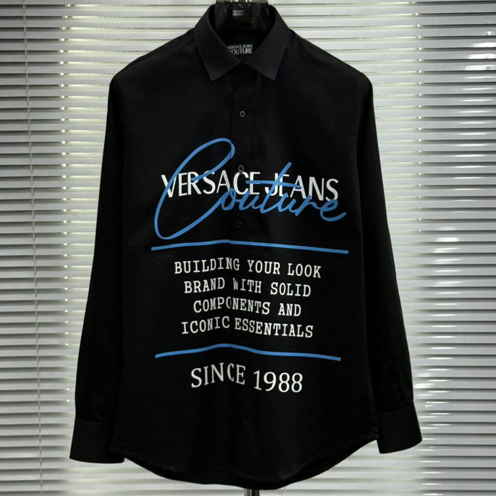 Versace Black Premium Cotton Shirt-1
