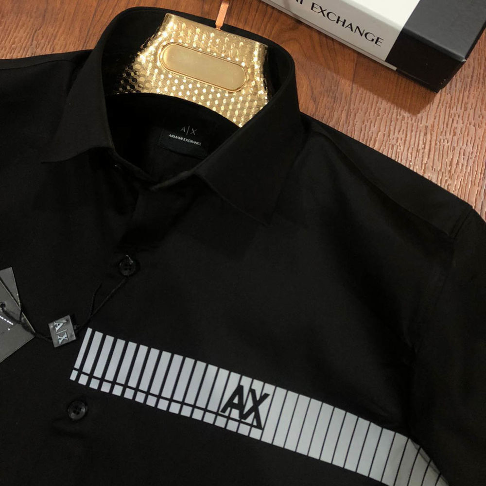 Armani Exchange Black Cotton Shirt-1