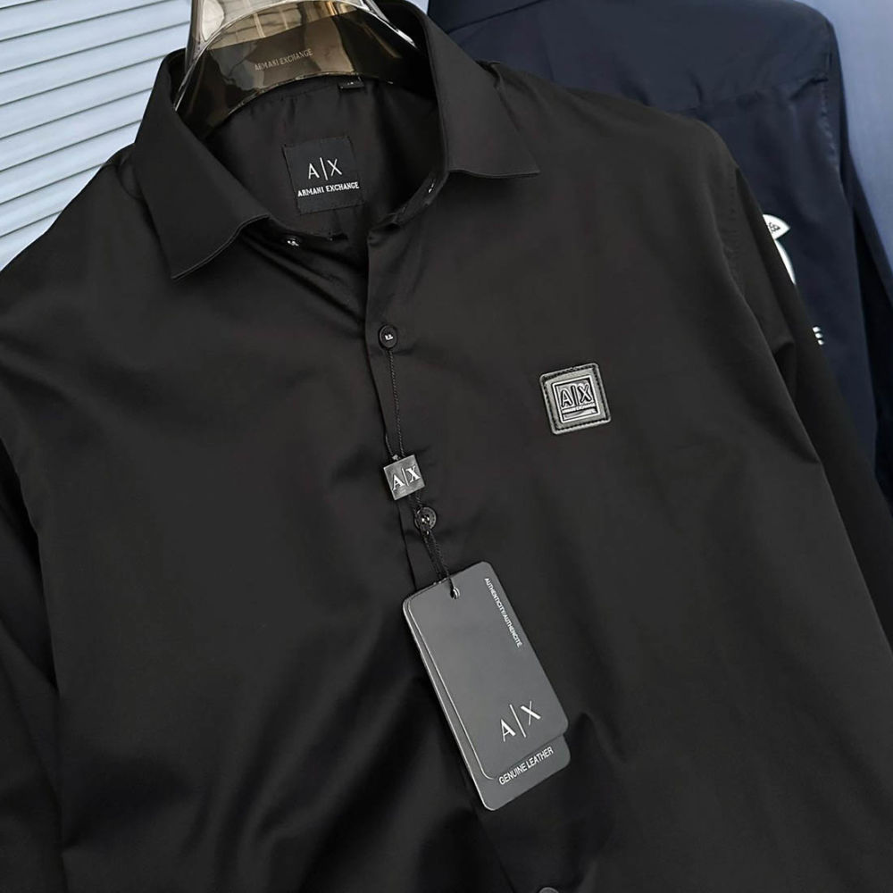 Armani Exchange Black Cotton Shirt-2
