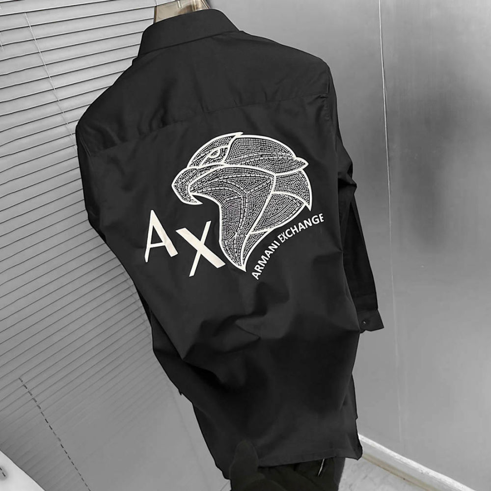 Armani Exchange Black Cotton Shirt-1