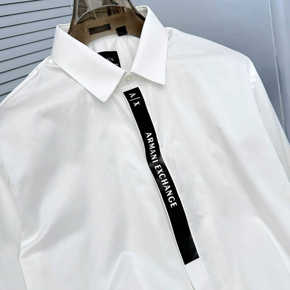 Armani Exchange White Cotton Shirt-thumb-1