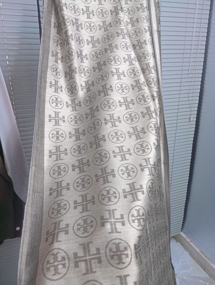 Tory Burch Designer Grey Stole-1
